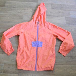 Columbia Youth Kids Peach Windbreaker Lightweight Jacket Size Medium
